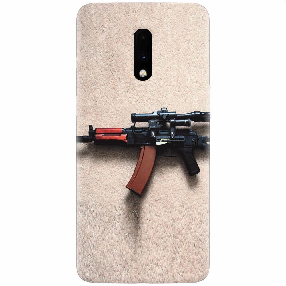 Husa silicon pentru OnePlus 7, AK Kalashnikov Gun Of Military