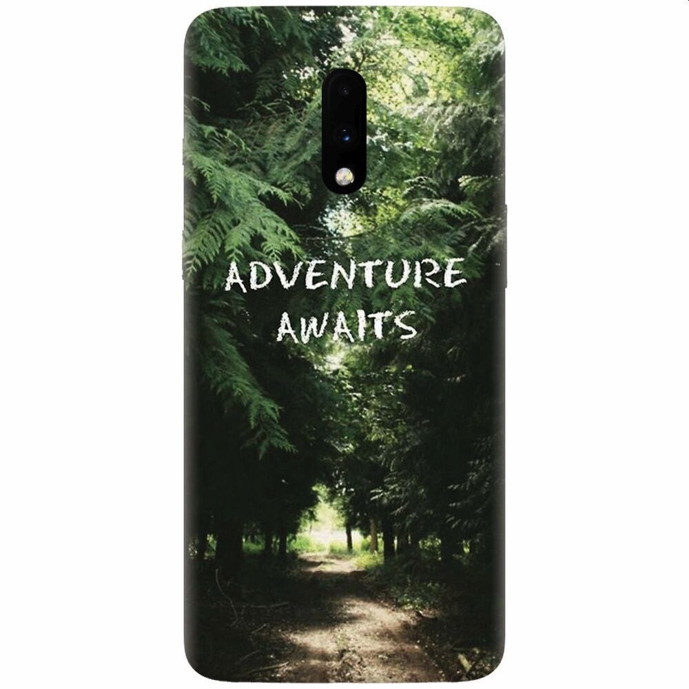 Husa silicon pentru OnePlus 7, Adventure Awaits Forest