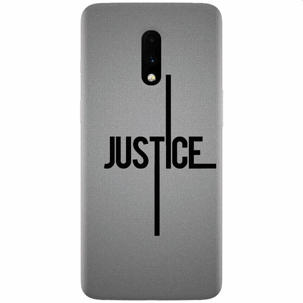 Husa silicon pentru OnePlus 7, Amir Justice Minimalistic Nubheebuccus Text