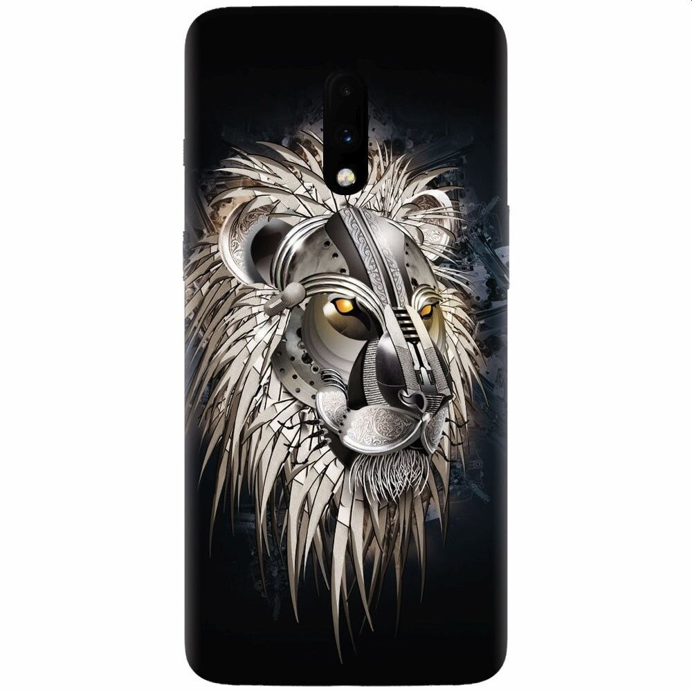 Husa silicon pentru OnePlus 7, Abstract Lion 001