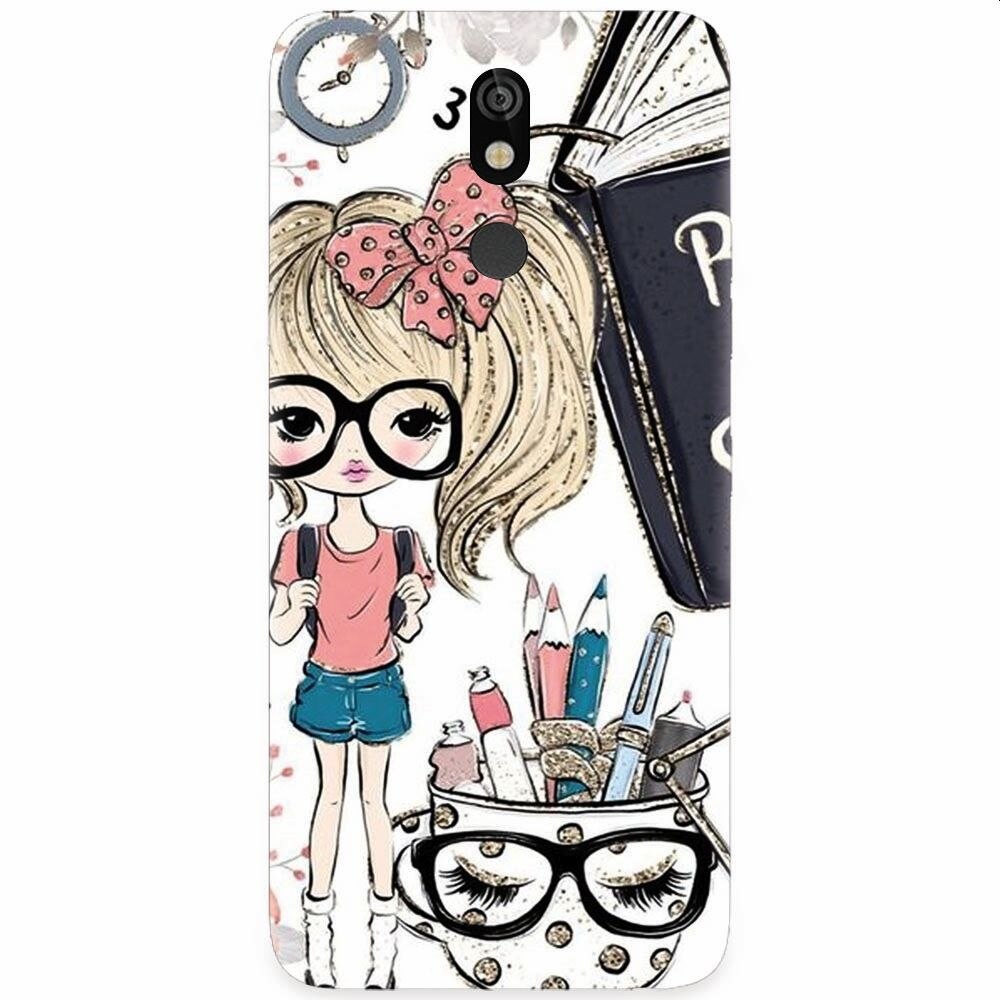 Husa silicon pentru LG K40, School Girl