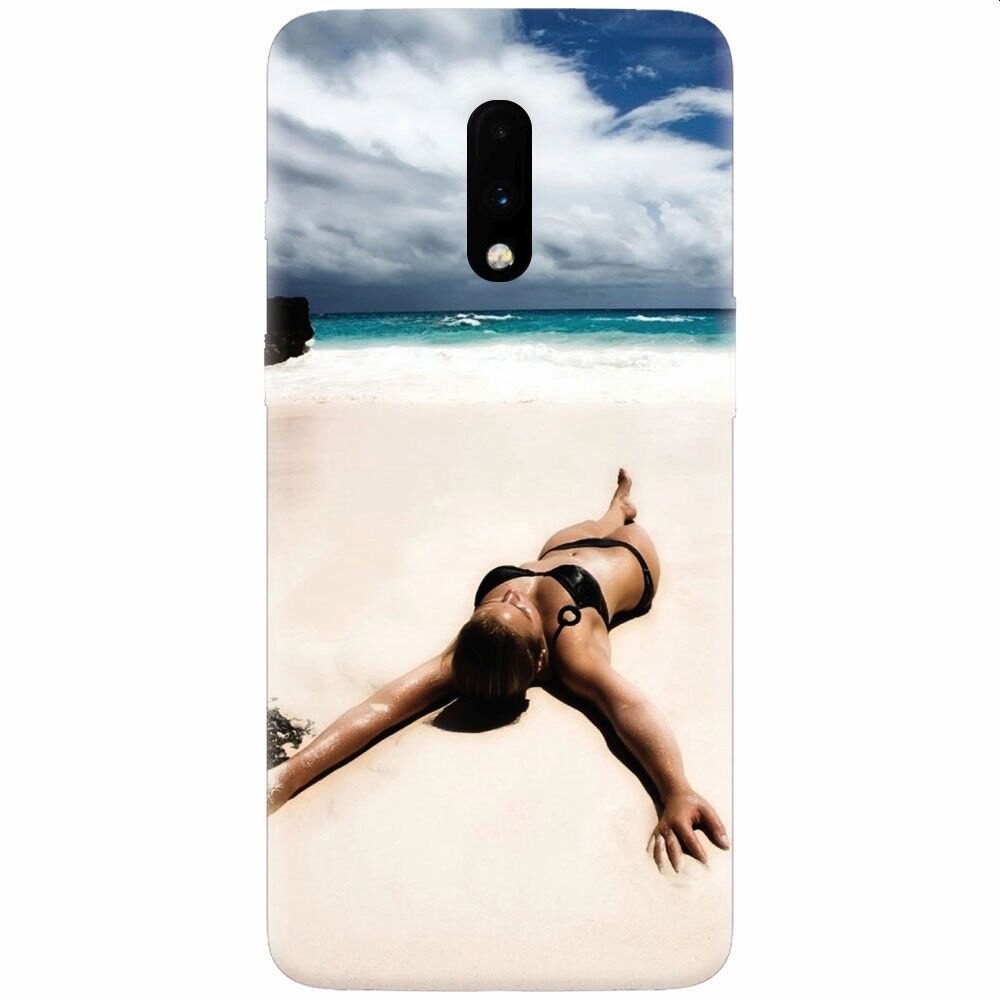 Husa silicon pentru OnePlus 7, Beach Lounging