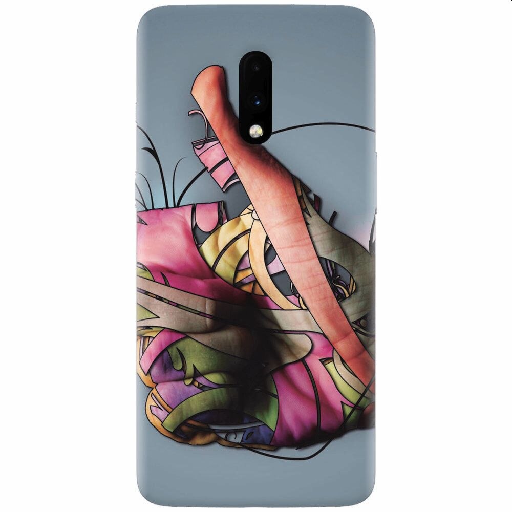 Husa silicon pentru OnePlus 7, Beautiful Hand Art