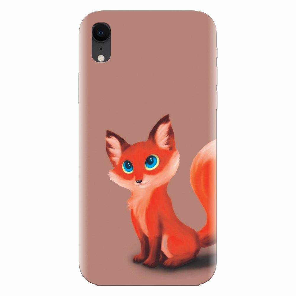 Husa silicon pentru Apple Iphone XR, Fox Cartoon Animal And