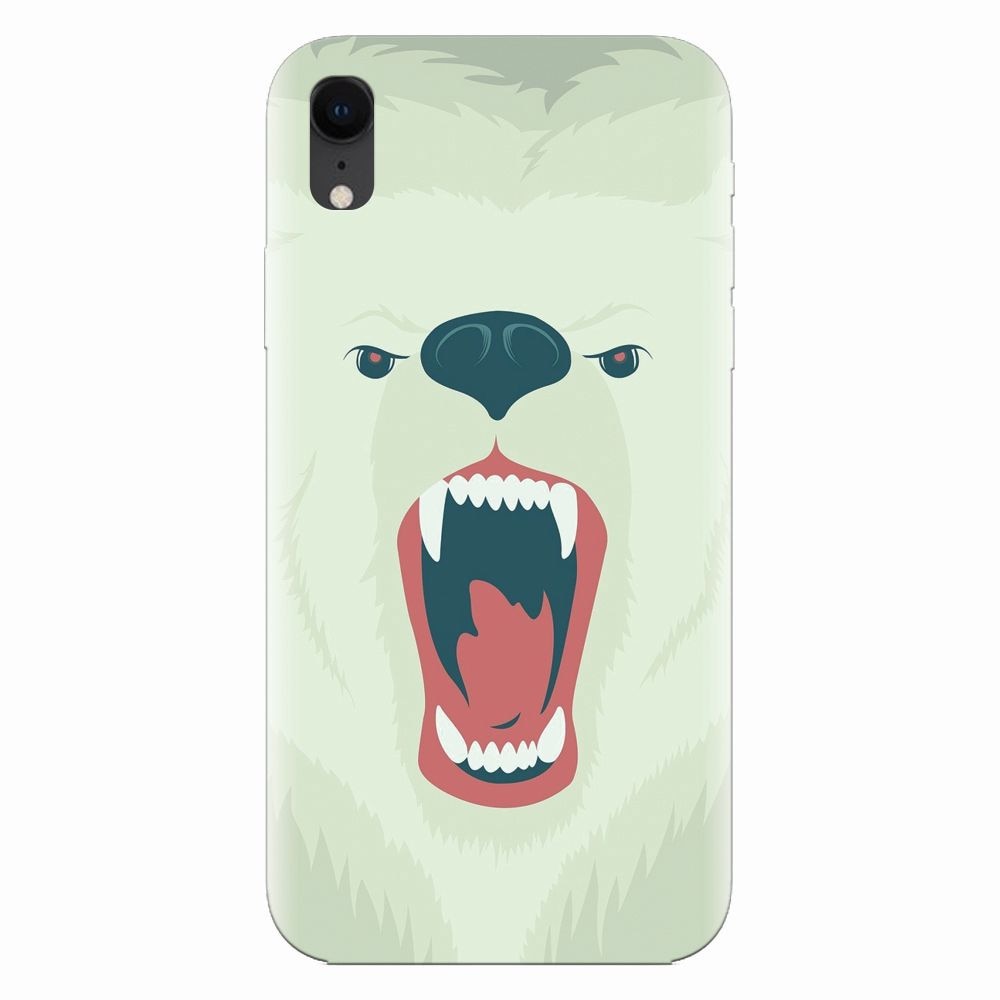 Husa silicon pentru Apple Iphone XR, Fierce Polar Bear Winter
