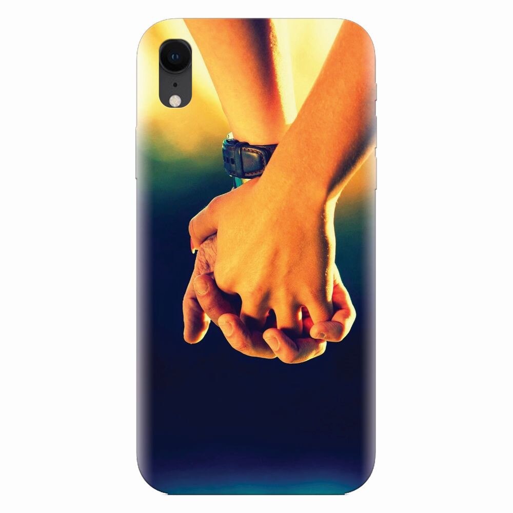 Husa silicon pentru Apple Iphone XR, Couple Holding Hands