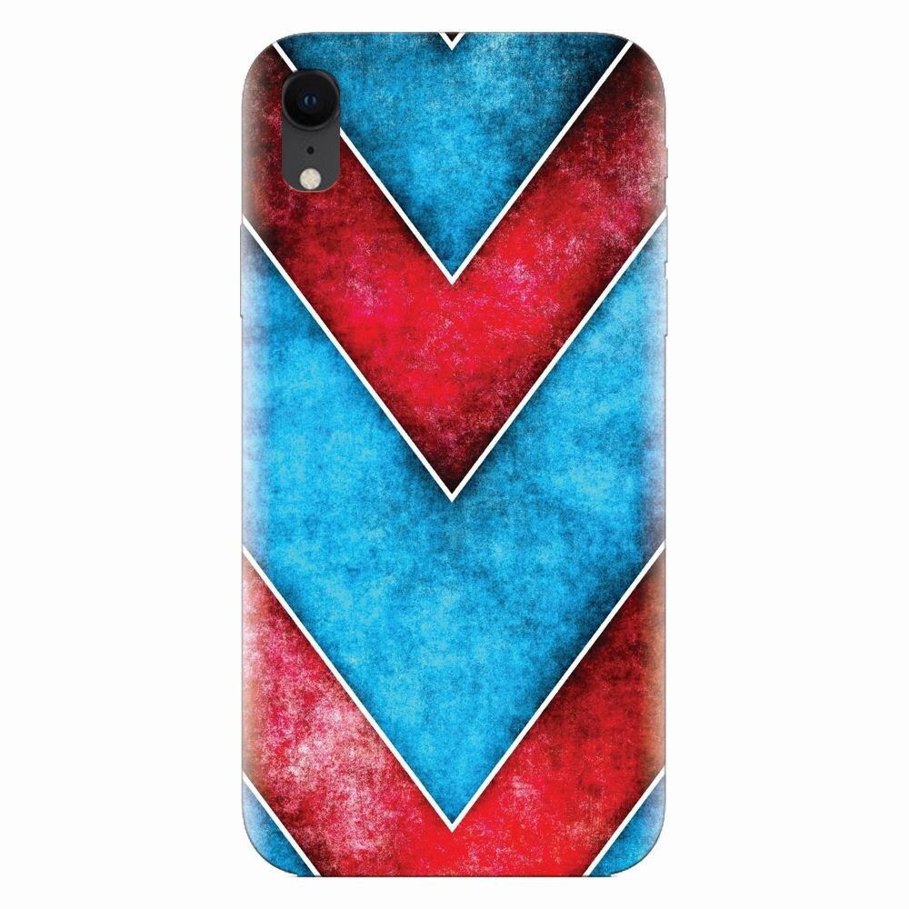 Husa silicon pentru Apple Iphone XR, Blue And Red Abstract