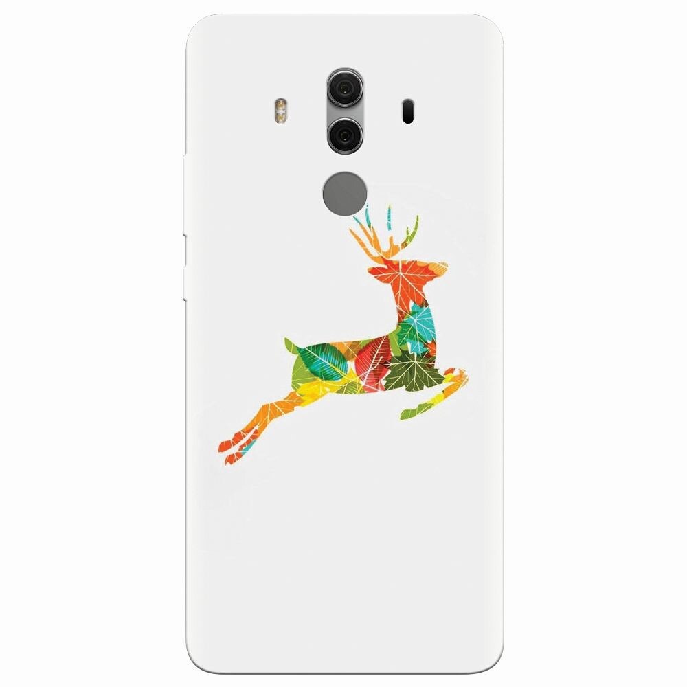 Husa silicon pentru Huawei Mate 10 Pro, Colorful Reindeer Jump Illustration