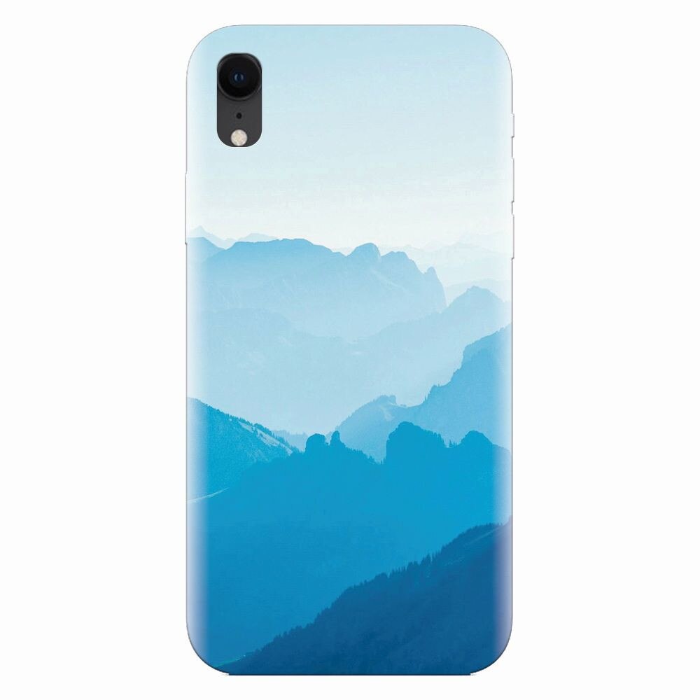Husa silicon pentru Apple Iphone XR, Blue Mountain Crests