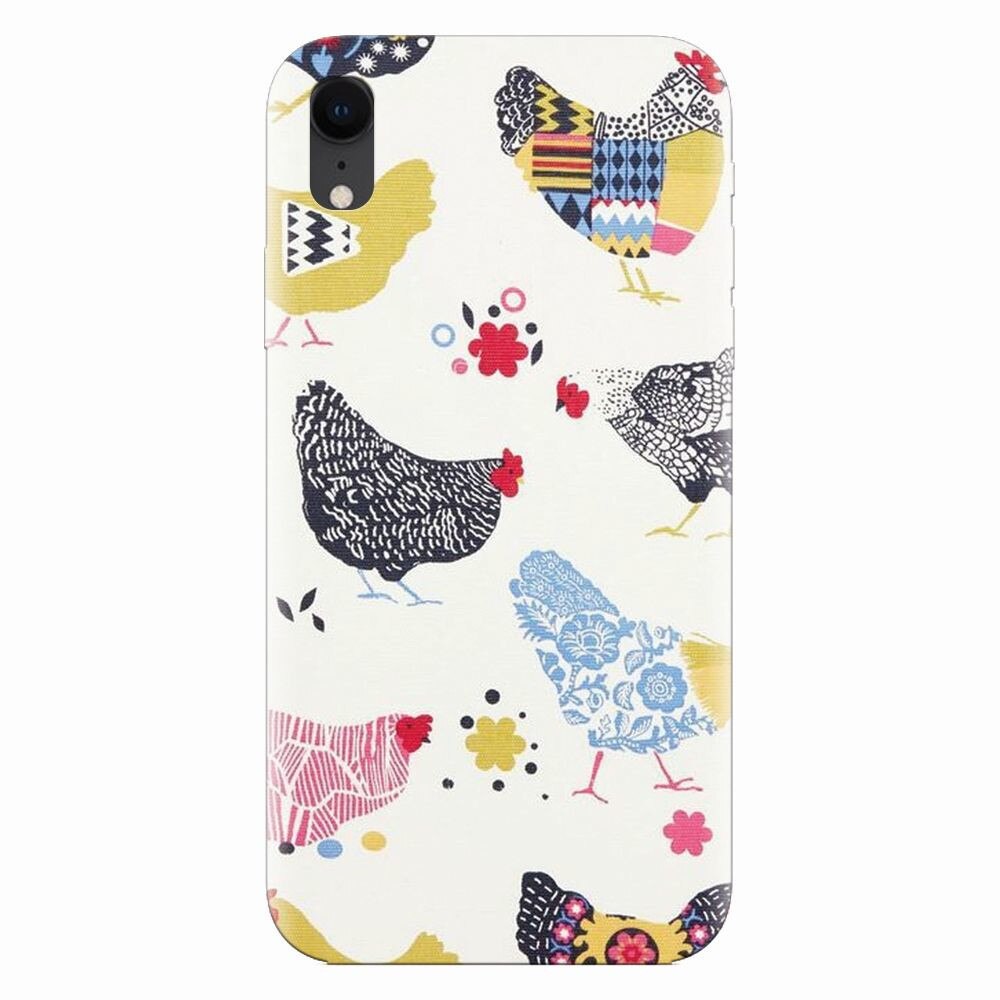 Husa silicon pentru Apple Iphone XR, Chickens