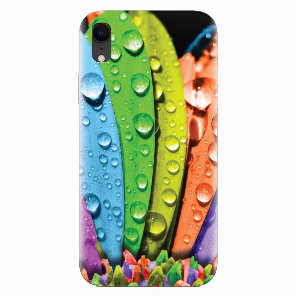 Husa silicon pentru Apple Iphone XR, Colorful Daisy Petals