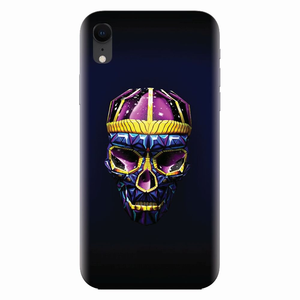 Husa silicon pentru Apple Iphone XR, Colorfull Skull