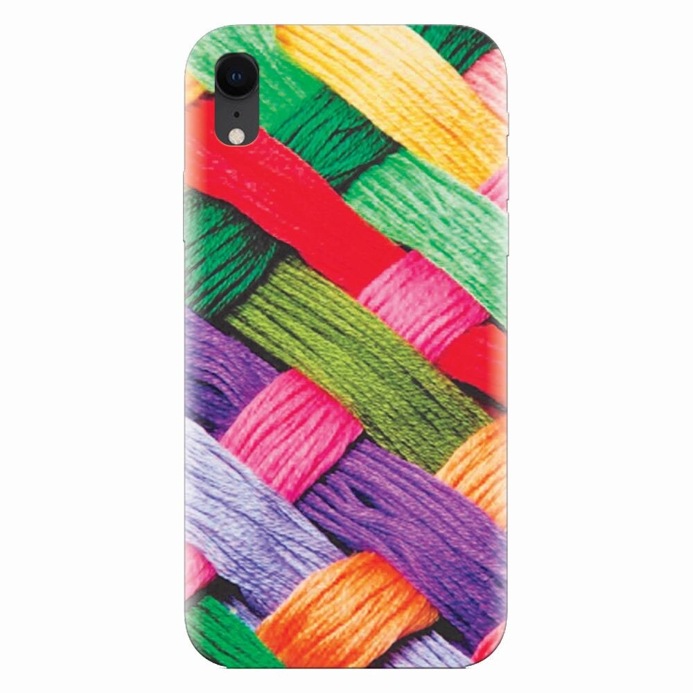 Husa silicon pentru Apple Iphone XR, Colorful Woolen Art