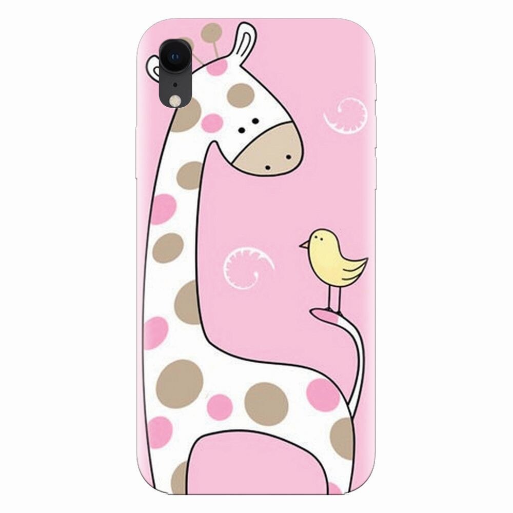 Husa silicon pentru Apple Iphone XR, Cute Giraffe
