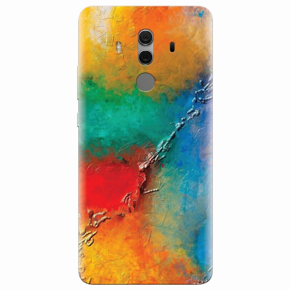 Husa silicon pentru Huawei Mate 10 Pro, Colorful Wall Paint Texture