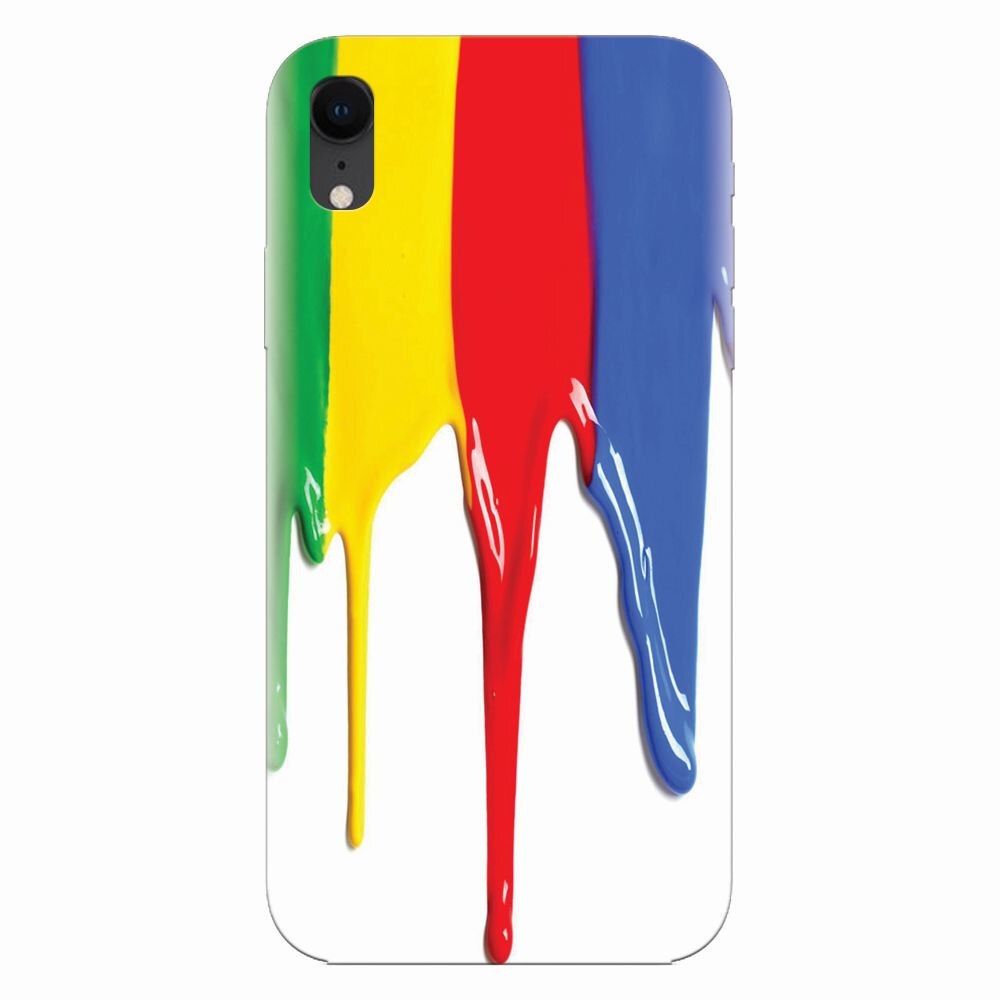Husa silicon pentru Apple Iphone XR, Dripping Colorful Paint