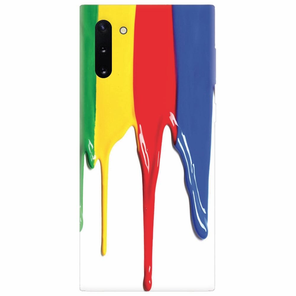 Husa silicon pentru Samsung Galaxy Note 10, Dripping Colorful Paint
