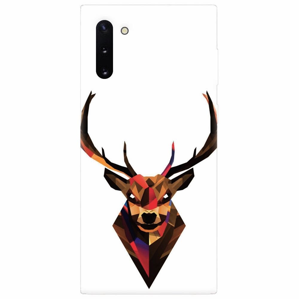 Husa silicon pentru Samsung Galaxy Note 10, Geometric Tibetan Antelope