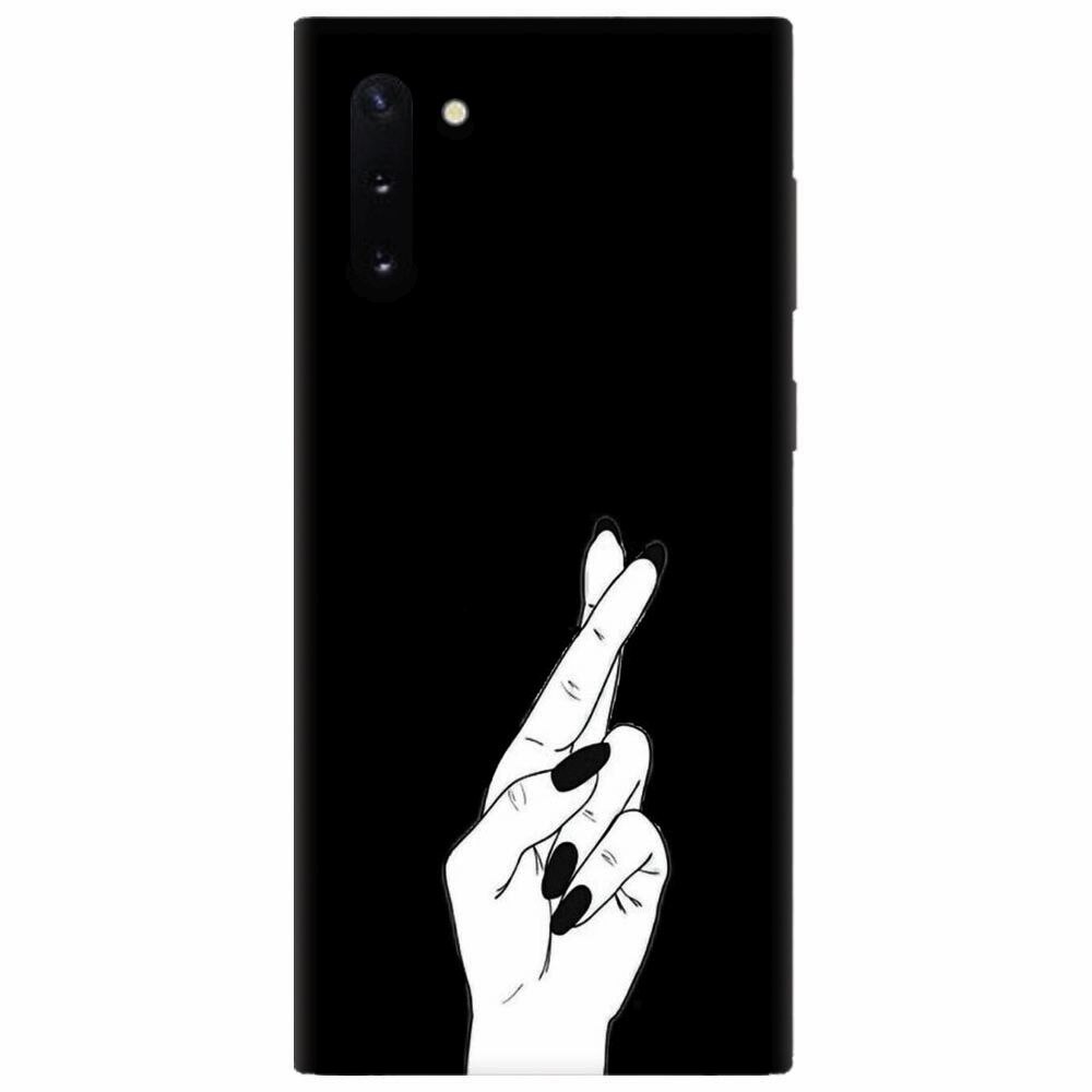 Husa silicon pentru Samsung Galaxy Note 10, Finger Cross