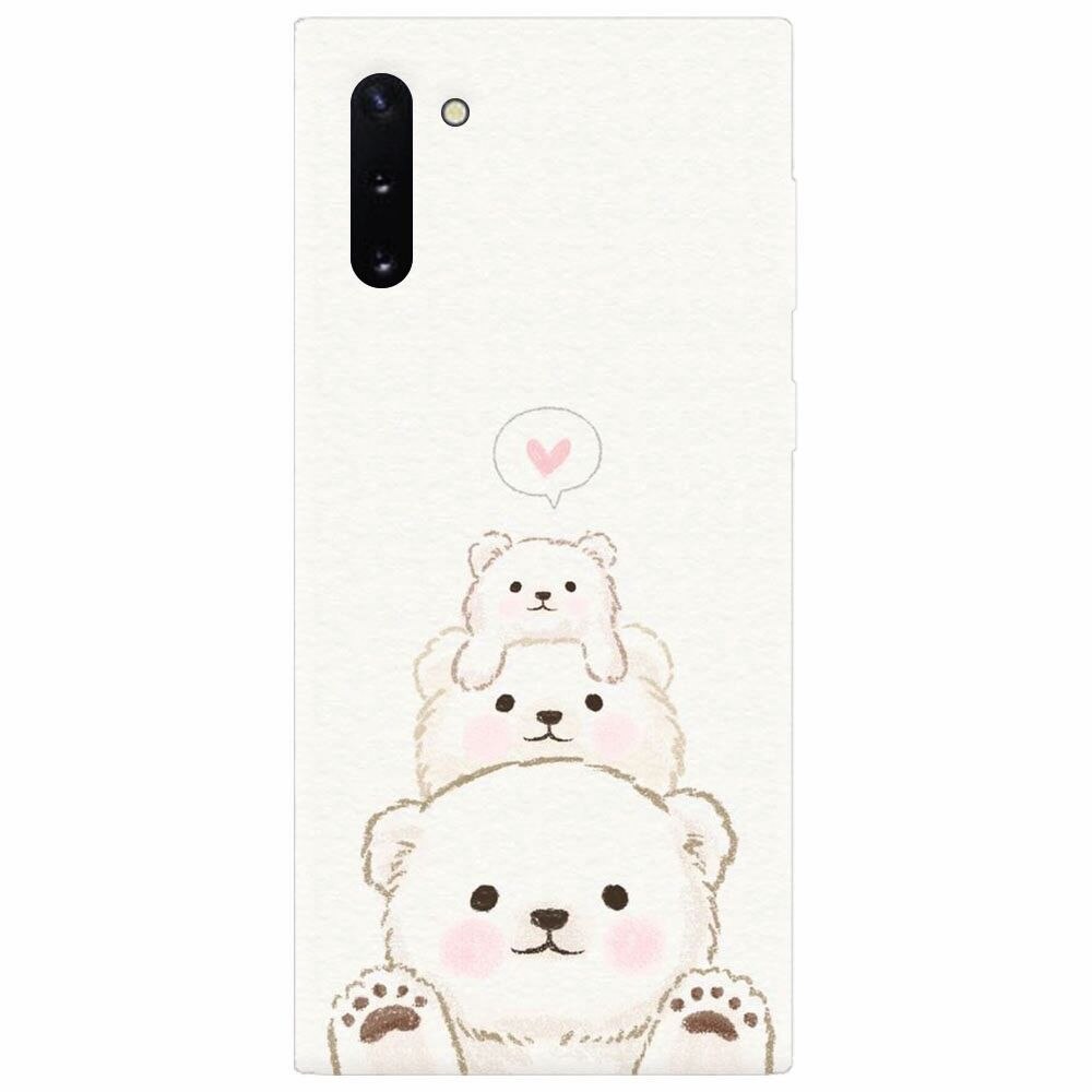 Husa silicon pentru Samsung Galaxy Note 10, Family Bear