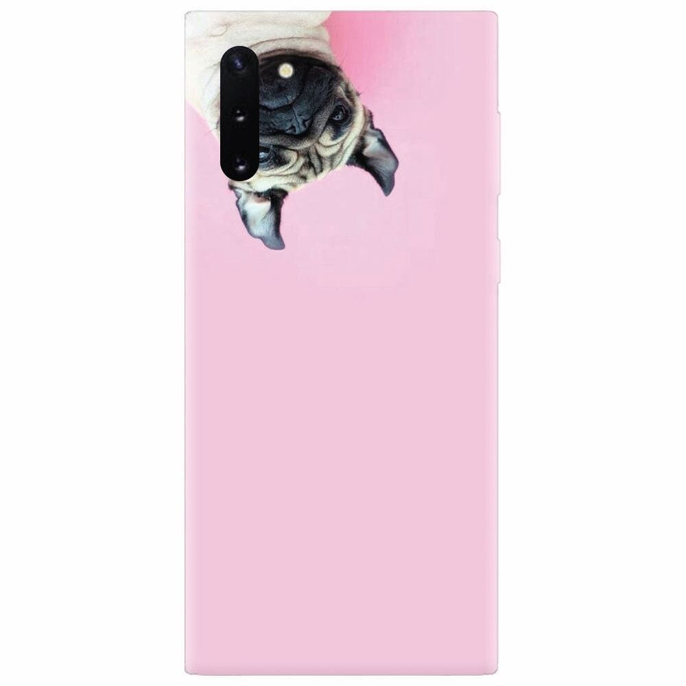 Husa silicon pentru Samsung Galaxy Note 10, Dog And Pink