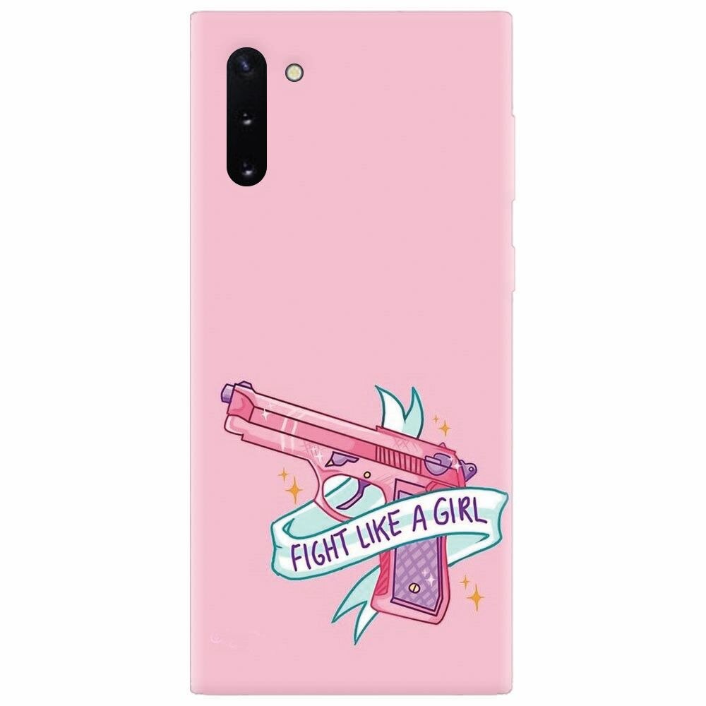 Husa silicon pentru Samsung Galaxy Note 10, Fight Like A Girl