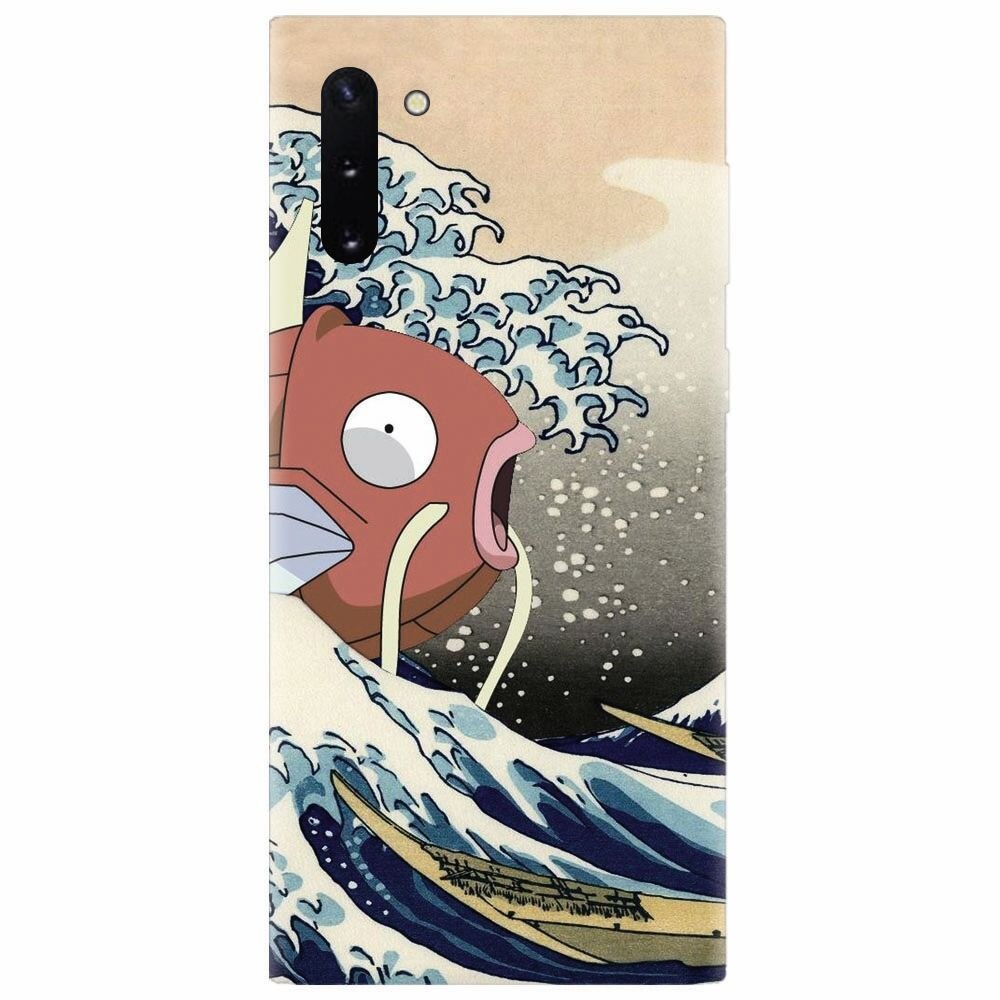 Husa silicon pentru Samsung Galaxy Note 10, Great Wave Fish