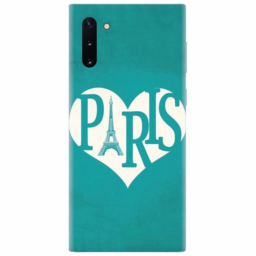 Husa silicon pentru Samsung Galaxy Note 10, I Love Paris
