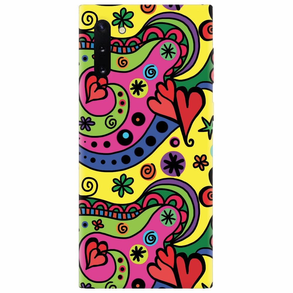 Husa silicon pentru Samsung Galaxy Note 10, Heart Color