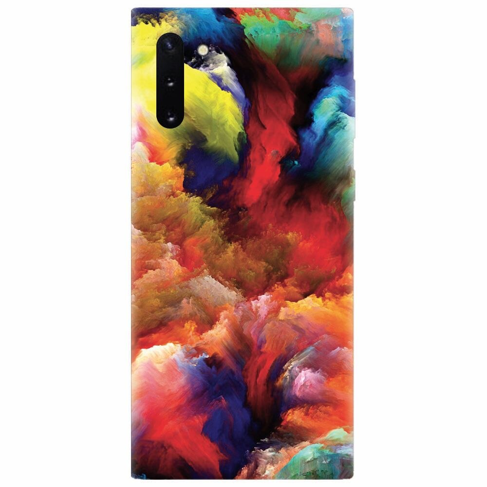 Husa silicon pentru Samsung Galaxy Note 10, Oil Painting Colorful Strokes