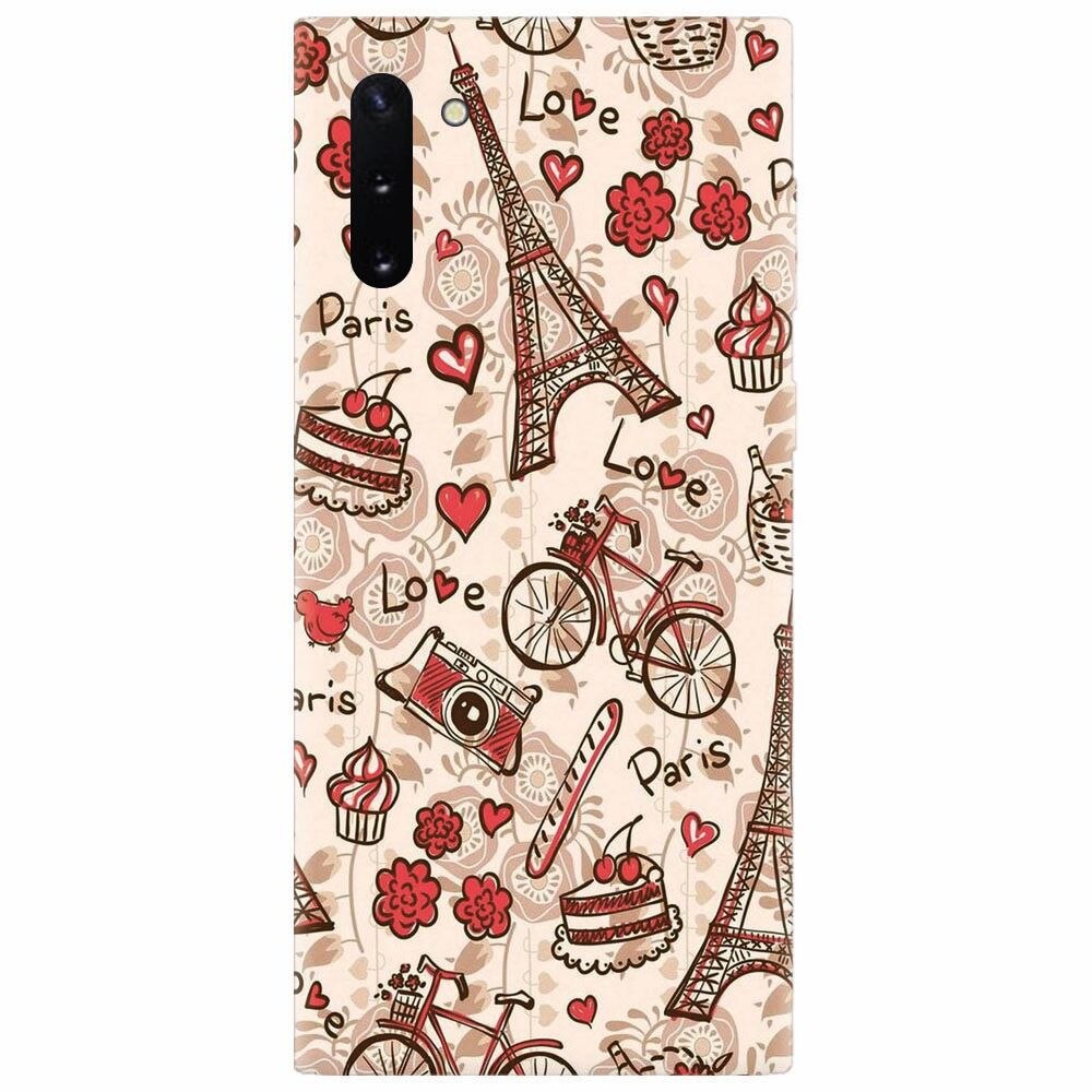 Husa silicon pentru Samsung Galaxy Note 10, Paris Love