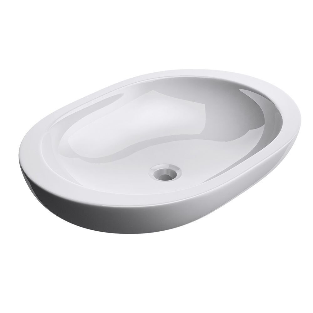 Lavoar Ego 5056, ceramica sanitara, montaj pe blat, 59x40 cm