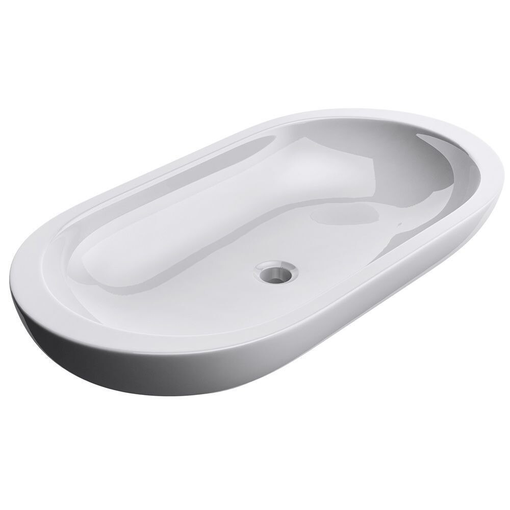 Lavoar Ego 5057, montaj pe blat, ceramica sanitara, 80x42.5 cm