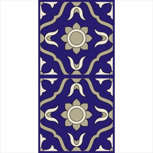 Set stickere autocolante faianta decorativa 20cm x 40cm, model deco albastru 6