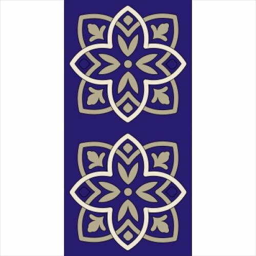 Set stickere autocolante faianta decorativa 20 cm x 40 cm, model deco albastru 1