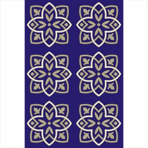 Set stickere autocolante faianta decorativa 20 cm x 30 cm, model deco albastru 1