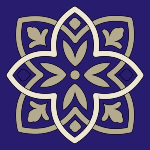 Set stickere autocolante faianta decorativa 20 cm x 20 cm, model deco albastru 1