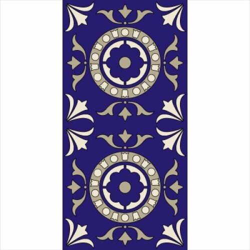 Set stickere autocolante faianta decorativa 20cm x 40cm, model deco albastru 5