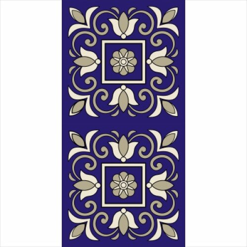 Set stickere autocolante faianta decorativa 20cm x 40cm, model deco albastru 2