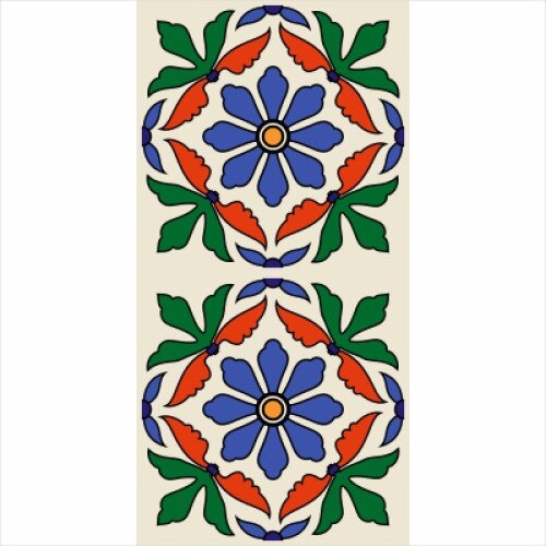 Set stickere autocolante faianta decorativa 20cm x 40cm, model deco multicolor 1