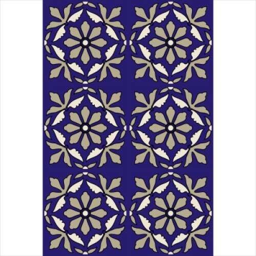 Set stickere autocolante faianta decorativa 20cm x 30cm, model deco albastru 8