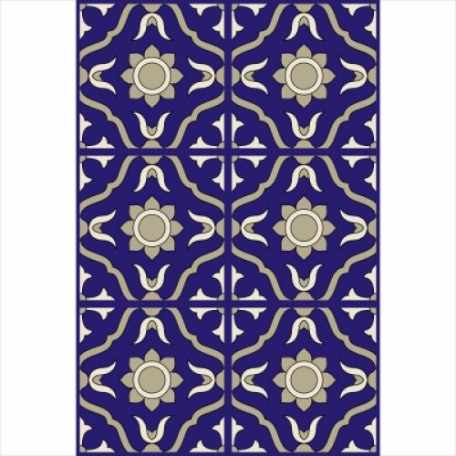 Set stickere autocolante faianta decorativa 20cm x 30cm, model deco albastru 6