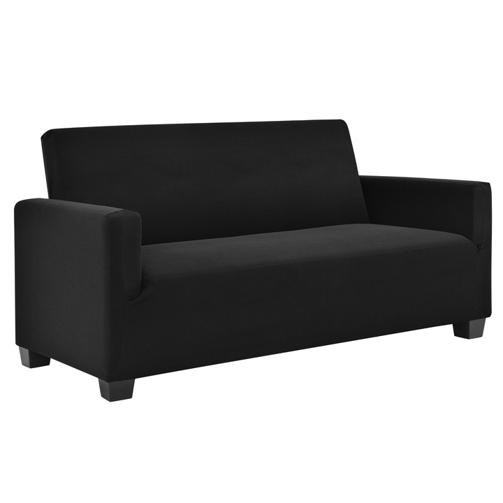 [neu.haus]® Kanapé huzat 120-190 cm széles 2 személyes kanapéra bútorhuzat stretches fekete