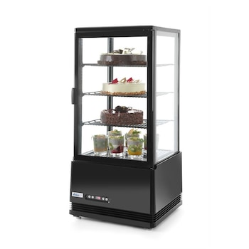 Vitrina rece de prezentare, 78 lt, interval temp. 0-12 gr C, 170 W, 3 rafturi reglabile pe inaltime, ARKTIC by Hendi, neagra, 452x406x(H)966 mm Vitrina rece de prezentare, 78 lt, interval temp. 0-12 gr C, 170 W, 3 rafturi reglabile pe inaltime, ARKTIC by Hendi, neagra, 452x406x(H)966 mm