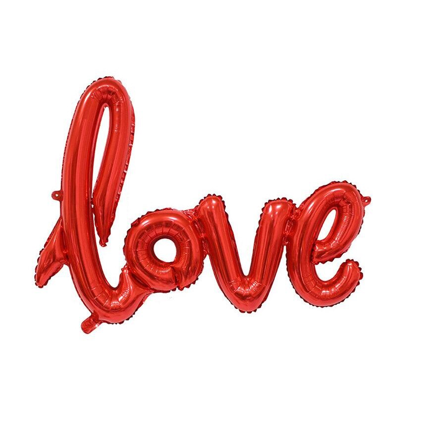 Balon folie text love rosu 108 cm