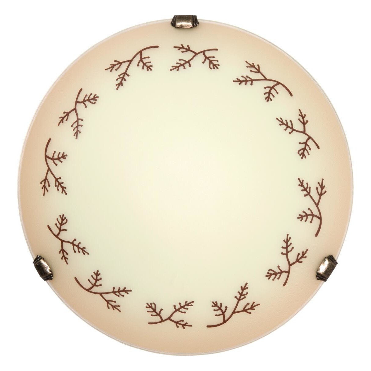 Plafoniera P1 Hague din sticla/metal 1×60W, Lampex, Bej