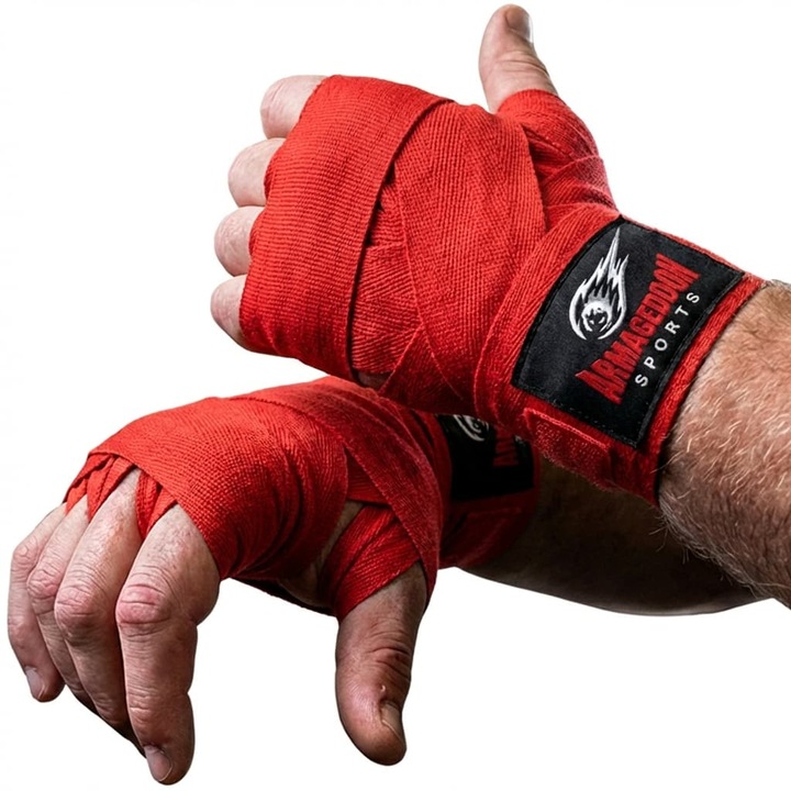 Боксов бинт Armageddon Sports, Червен, 3.0 м