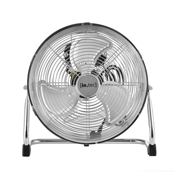 [in.tec]® Asztali ventilátor szélgép padló ventilátor 3 fokozattal ø30cm 55W ezüst