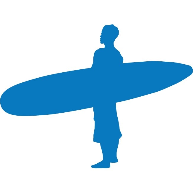 Surful - Sticker Decorativ - Albastru - 90 x 68 cm