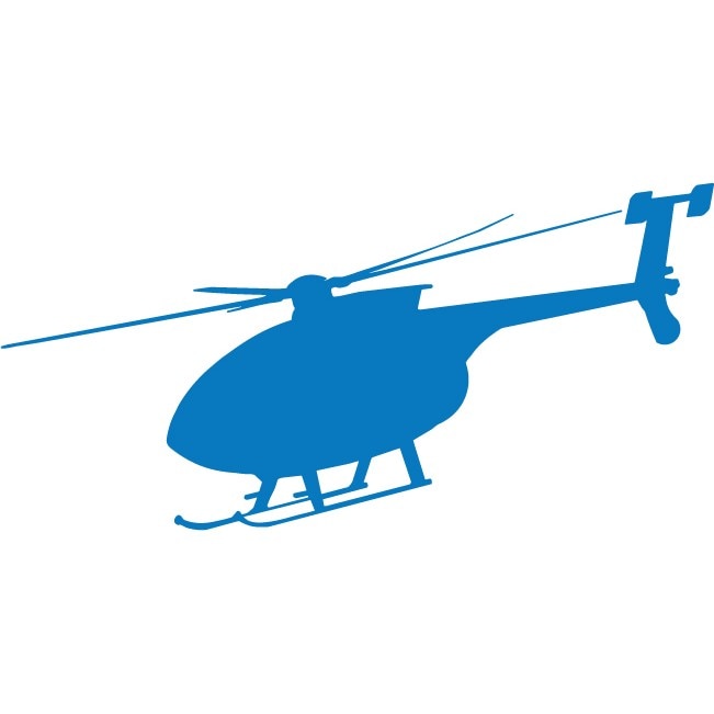 Elicopter - Sticker Decorativ - Albastru - 120 x 59 cm